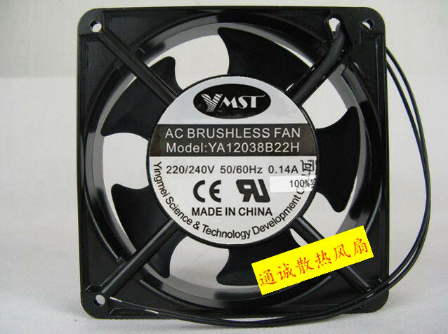 YMST YA12038B22H 220/240V 0.14A 12cm cooling fan