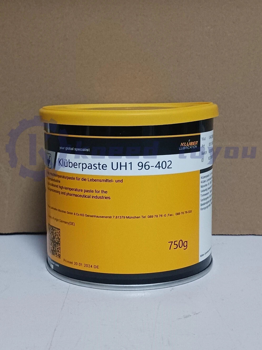 KLUBER Lubrication Kluberpaste UH1 96-402 750g (1.7 LB) free shipping~
