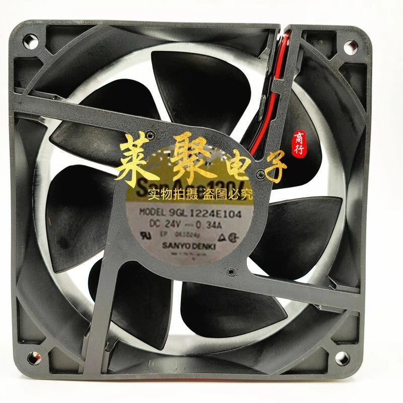 SANYO 9GL1224E104 12038 DC24V 0.34A 12CM 2-Pin Cooling Fan