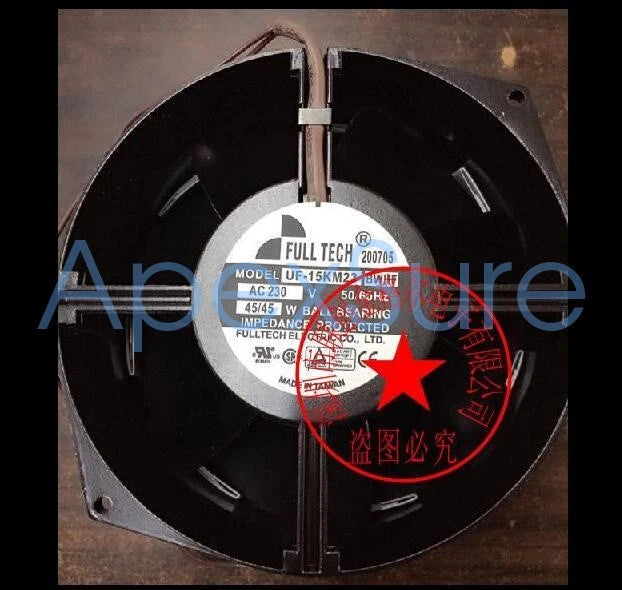1PCS FULLTECH FAN UF-15KM23 BWHF2 AC230V 45W High temperature resistant fan