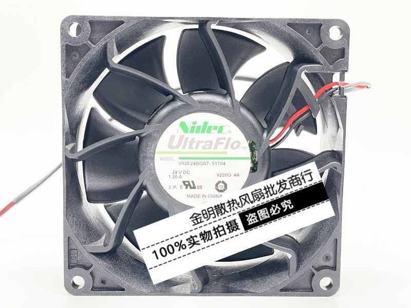 Nidec 9CM V92E24BGA7-51T04 24V 1.20A violent high air volume cooling fan