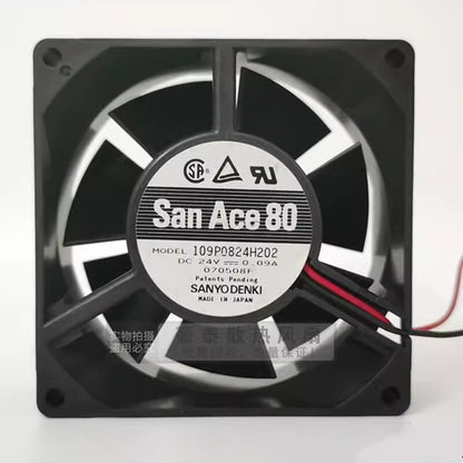 Sanyo 109P0824H202 DC24V 0.09A 8032 2-Wire Inverter Cooling Fan
