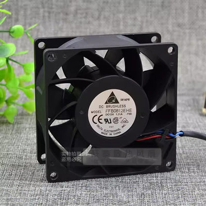 Delta FFB0812EHE-F00 8038 DC12V 1.35A 8CM High Airflow Server Cooling Fan