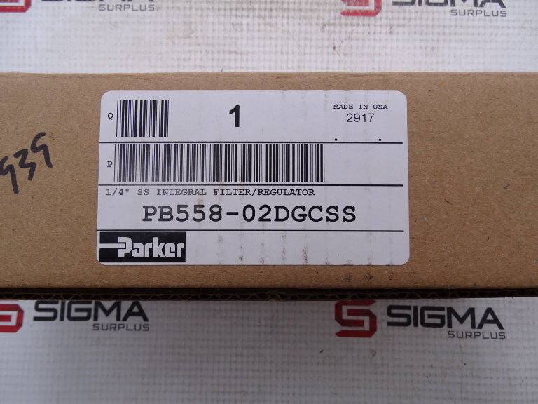 PARKER PB558-02DGCSS AIR PRESSURE REGULATOR PARKER