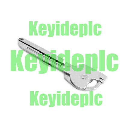 1Pcs 6-in-1 Utili Key Tool Keyring Keychain Multifunction Stainless Steel