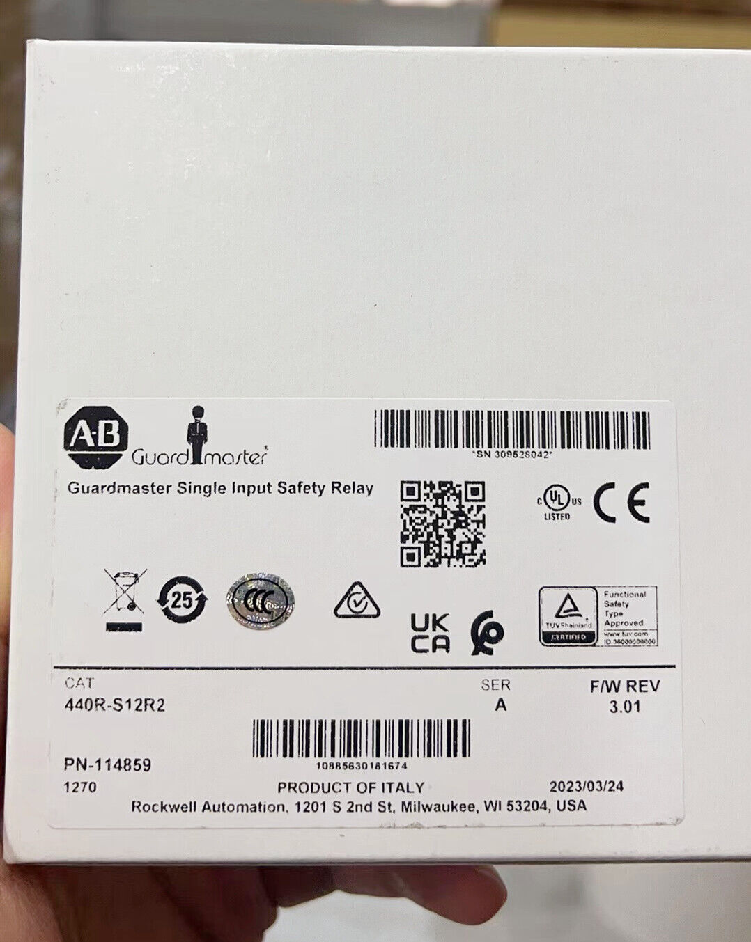 Allen Bradley 440R-S12R2 Guardmaster Safety Relay GSR Ship - ALLEN BRADLEY