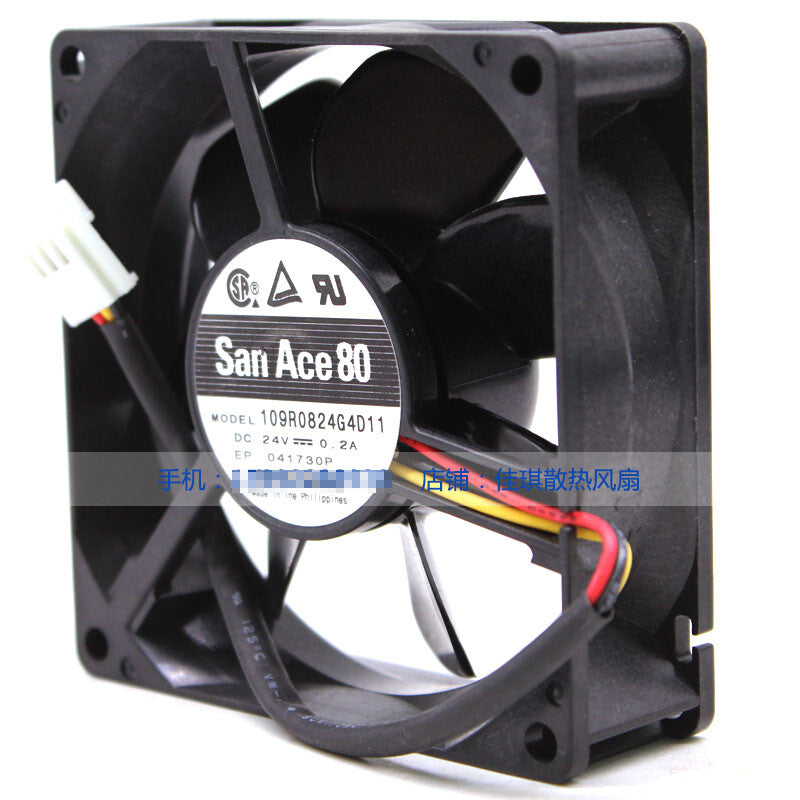 1PCS Sanyo 109R0824G4D11 24V 8025 8CM cooling fan