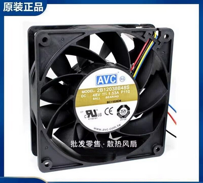 AVC 2B12038B48S 48V 1.53A 12CM 3-Wire Inverter Cooling Fan