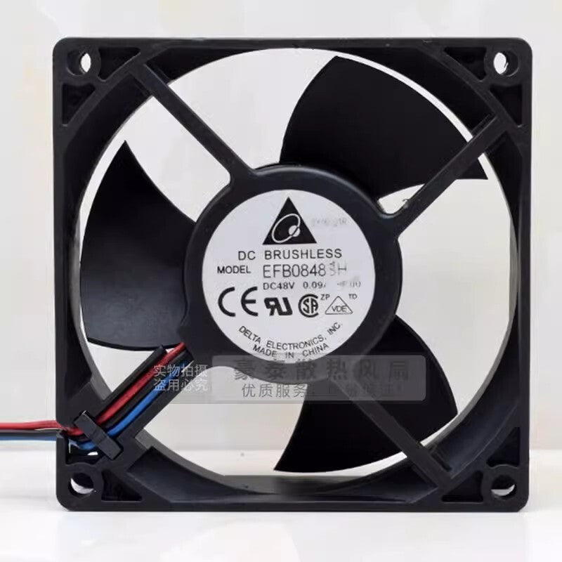 Delta EFB0848SH 8025 DC48V 0.09A 8CM 3-Wire Dual Ball Inverter Cooling Fan