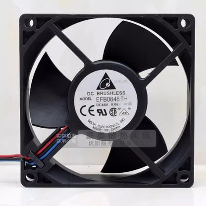 Delta EFB0848SH 8025 DC48V 0.09A 8CM 3-Wire Dual Ball Inverter Cooling Fan