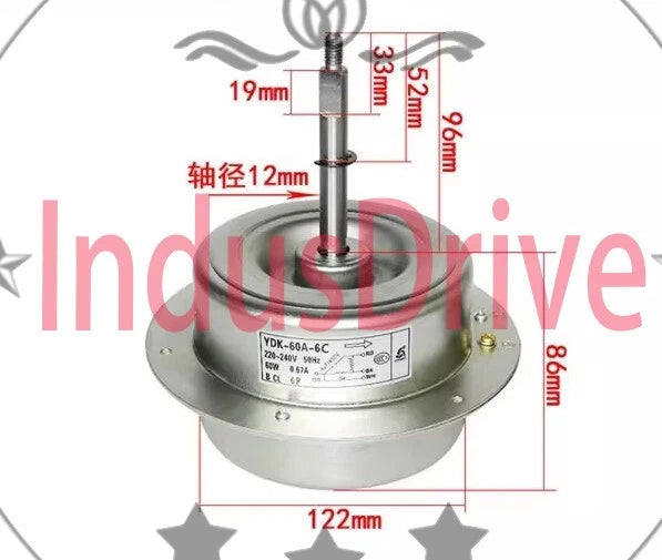1Pcs YDK-60A-6C is suitable for fan motor 60W reverse 220-240V