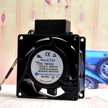 new Royal TYPE T857CG 230V 12/10W 8CM 8038 High Temperature Resistant Cooling Fan - ROYAL