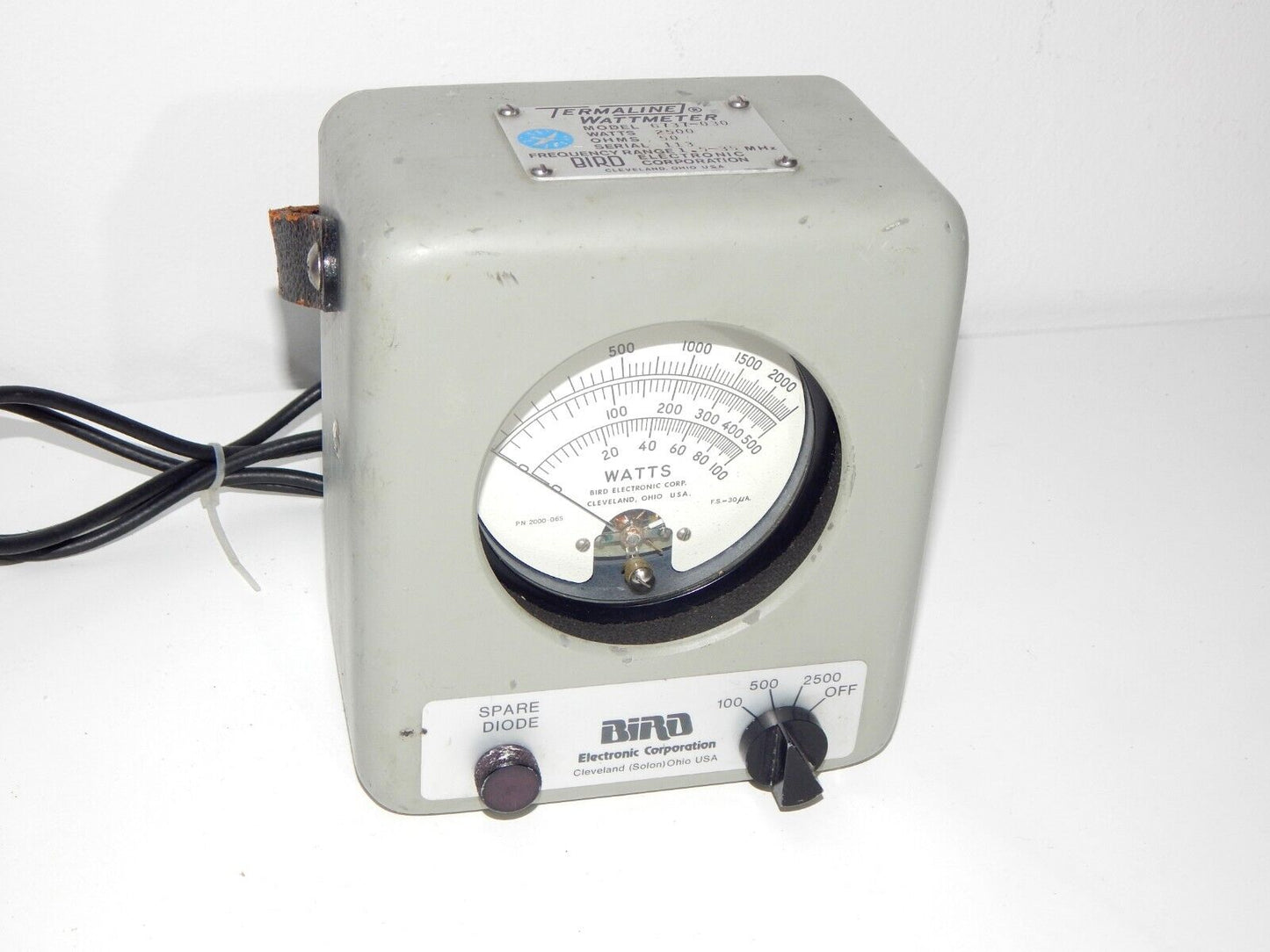 BIRD 6737 + 6737-030 Wattmeter 2500W 25-1000 MHz 1.5-35 MHz - TERMALINE