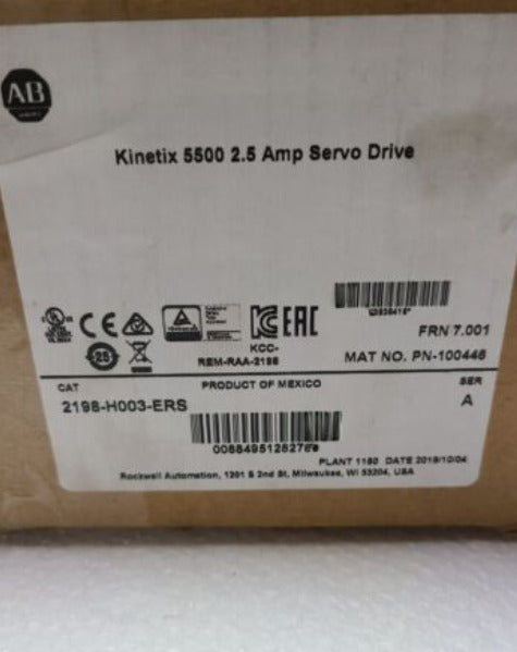 2198-H003-ERS AB Kinetix 5500 2.5 Amp Servo Drive Brand New In Box! AB