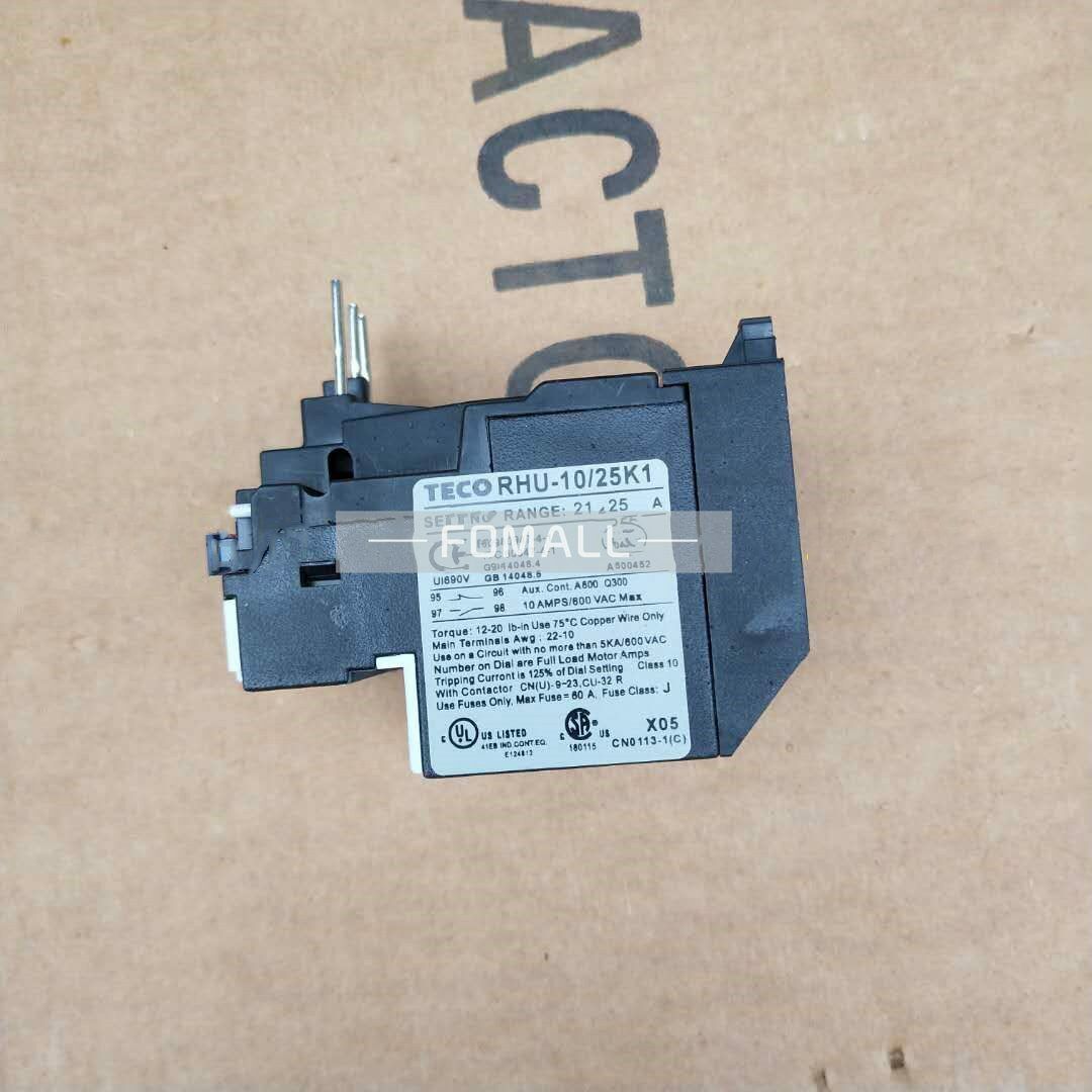 1Pcs TECO Thermal Overload Protector Thermal Relay RHU-10/25K1 21-25A - TECO
