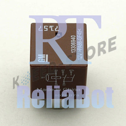 13306940 12V PA66-GF45 Automotive Relay for Fuse 5 Pins x 2PCS