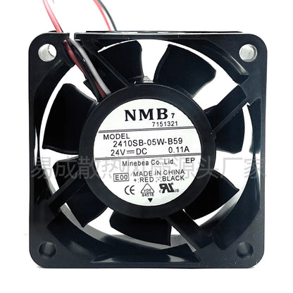 NMB 2410SB-05W-B59 24VDC 0.11A 6025 3-Wire Case Cooling Fan