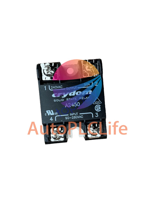 Crydom A2450 solid state relay 90-280 volt input panel mount 240 volt output 50A