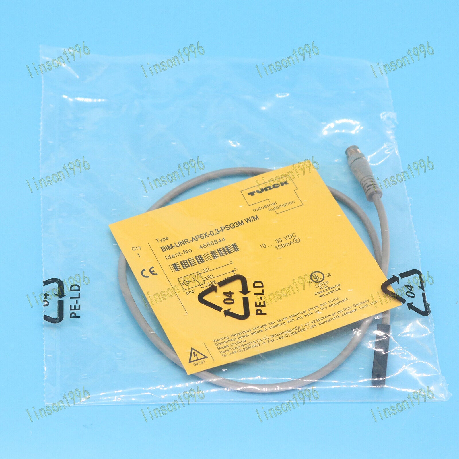 new 1PC  Turck BIM-UNR-AP6X-0,3-PSG3M Proximity Sensor 4685844 Turck