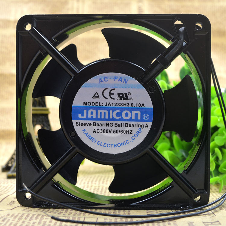 JAMICON JA1238H3 Aluminum frame cooling fan AC380V 0.1A 120*120*38mm 2wire