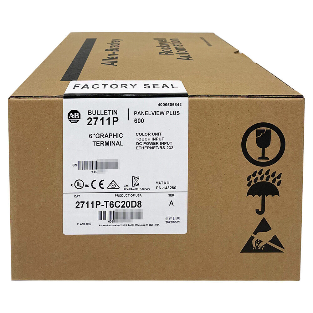 Allen-Bradley 2711P-T6C20D8 PanelView Plus 6 Graphic Terminal - Unique Model - ALLEN-BRADLEY