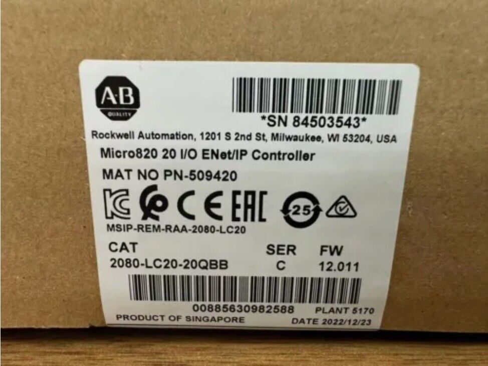 Allen Bradley AB 2080-LC20-20QBB SER C NEW - ALLEN BRADLEY