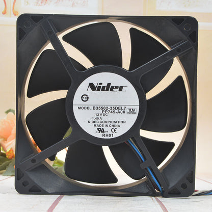1pcs  NIDEC B35502-35DE 12CM 12V 1.40A B35502-35DEL7 12038 pwm speed control fan