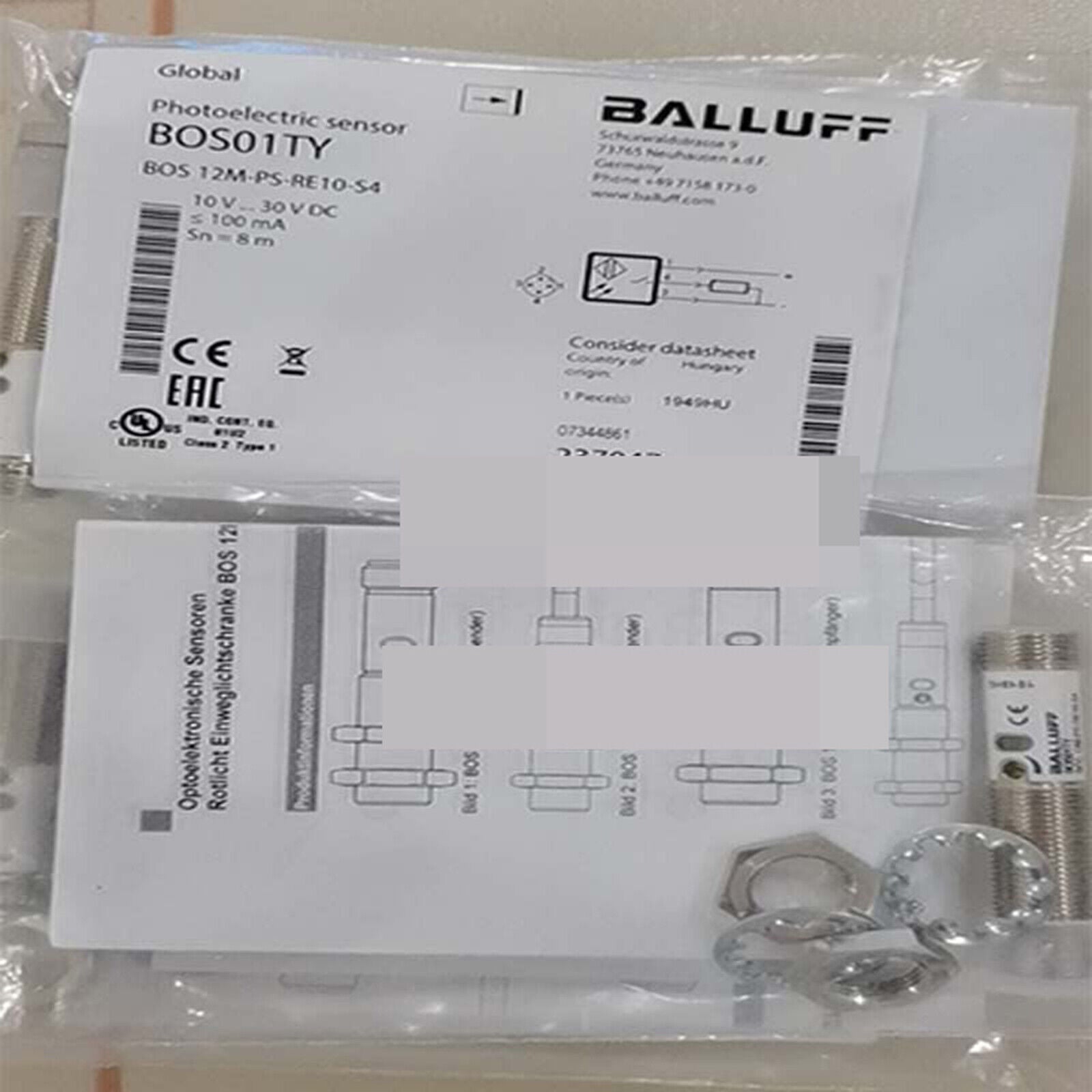 new ONE BALLUFF Sensor BOS 12M-PS-RE10-S4 BOS01TY - BALLUFF