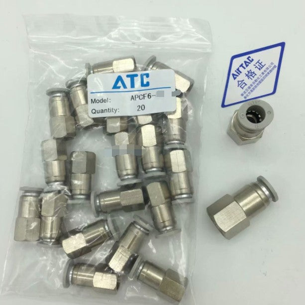 20pcs/1Bag AirTAC APCF6-04 APCF604 Fittings Free Shipping