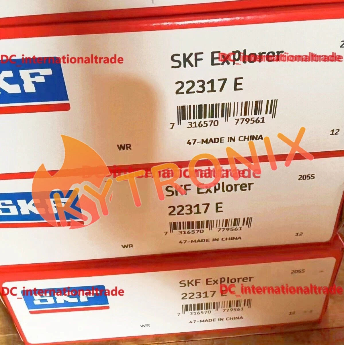 SKF 22317 E spherical roller bearings 1PCS