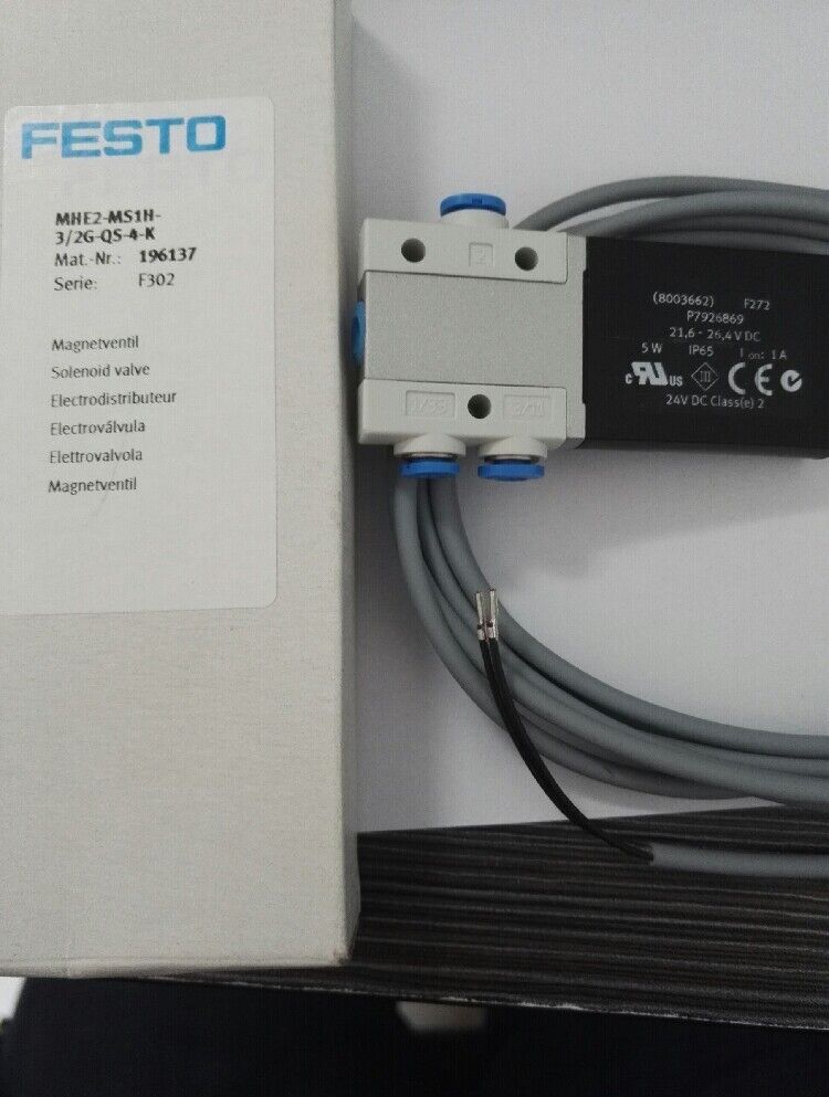 1PC  FESTO Solenoid valve MHE2-MS1H-3/2G-QS-4-K（196137）