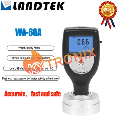 LANDTEK WA-60A Water Activity Meter and Readings are Integrate 0~1.0aw