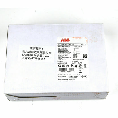 ABB PSR45-600-70 Soft Starter - Professional Industrial Soft Starter - ALICE BOB MANUFACTURER