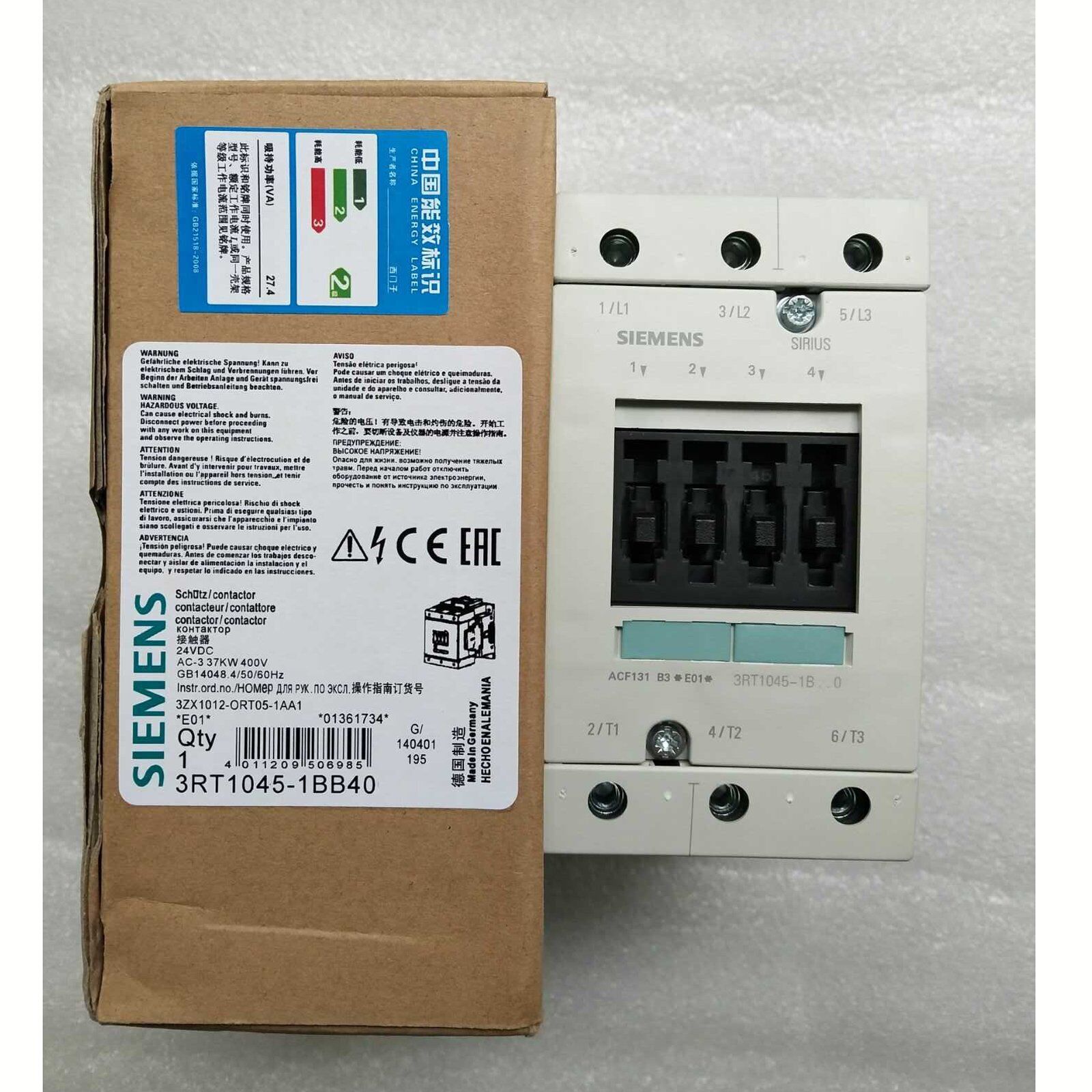 new 1PCS  FOR SIEMENS Contactor 3RT1045-1BB40 3RT10451BB40 Fast Ship