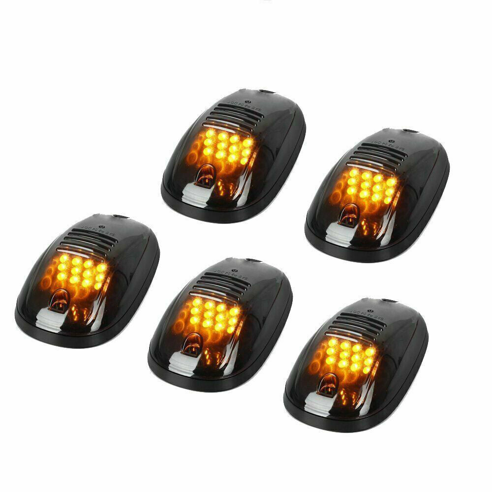 5×Smoked LED Roof top Cab Running Marker Light For Ford F150 F250 Truck Cab