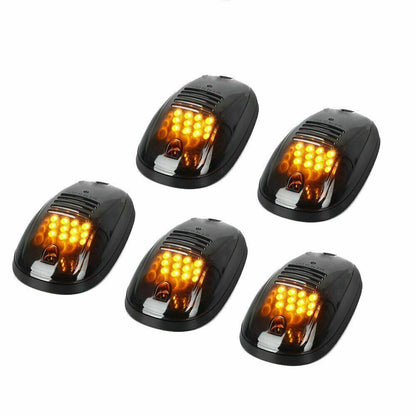 5×Smoked LED Roof top Cab Running Marker Light For Ford F150 F250 Truck Cab