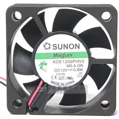 SUNON KDE1205PHV2 DC12V 0.8W 5CM 2-Wire Silent Cooling Fan - SUNON