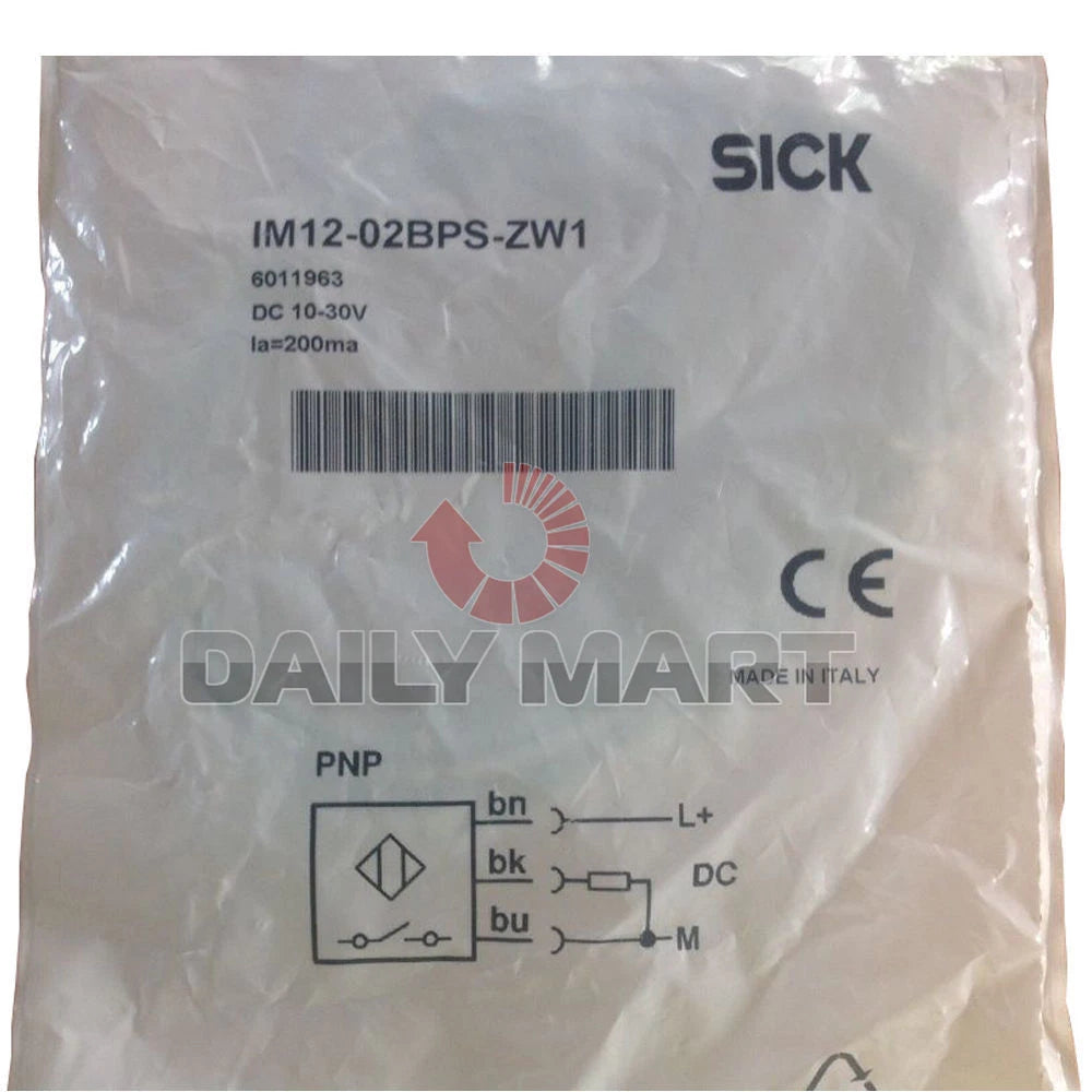 SICK IM12-02BPS-ZW1 Programmable Cylindrical Flush Inductive Proximity Sensors