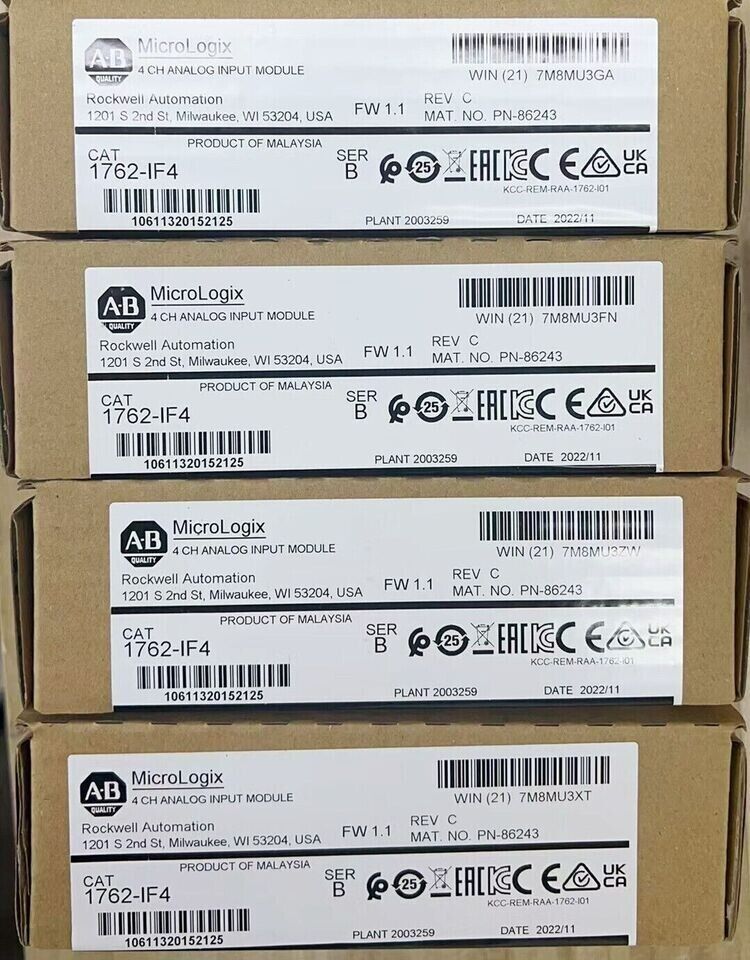 Factory Sealed AB 1762IF4 MicroLogix 4 CH Analog Input Module - MICROLOGIX
