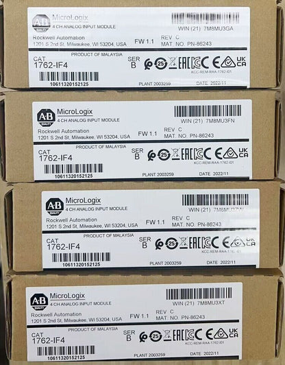 Factory Sealed AB 1762IF4 MicroLogix 4 CH Analog Input Module - MICROLOGIX