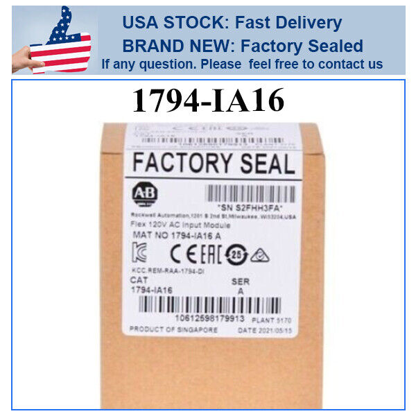 New Factory Sealed AB 1794-IA16 Module - AB