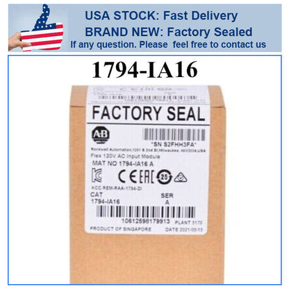 New Factory Sealed AB 1794-IA16 Module - AB