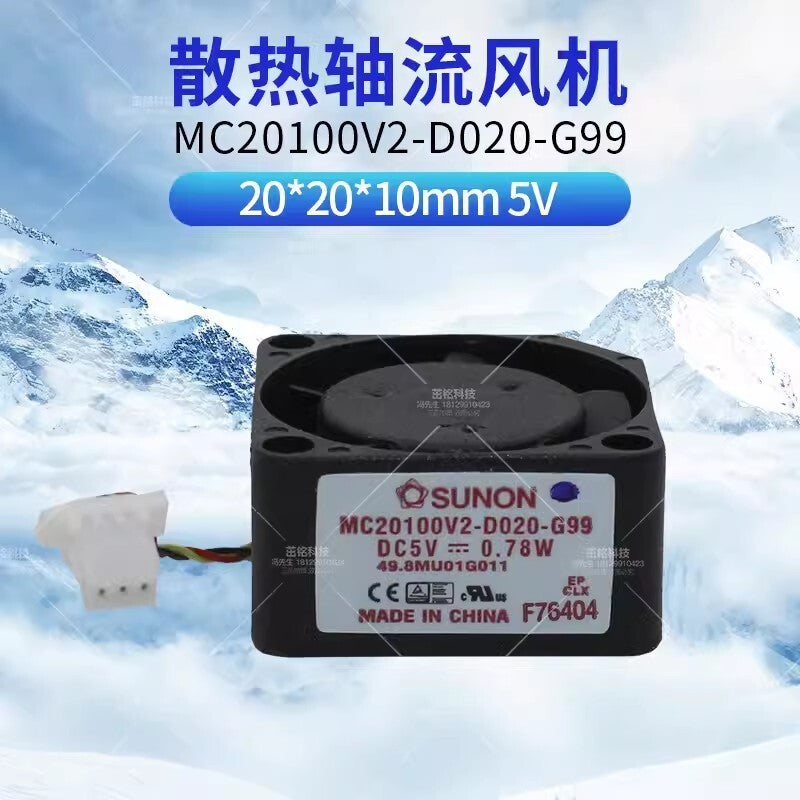 SUNON MC20100V2-D020-G99 2010 DC5V 0.78W 2CM 3-Pin Silent Cooling Fan