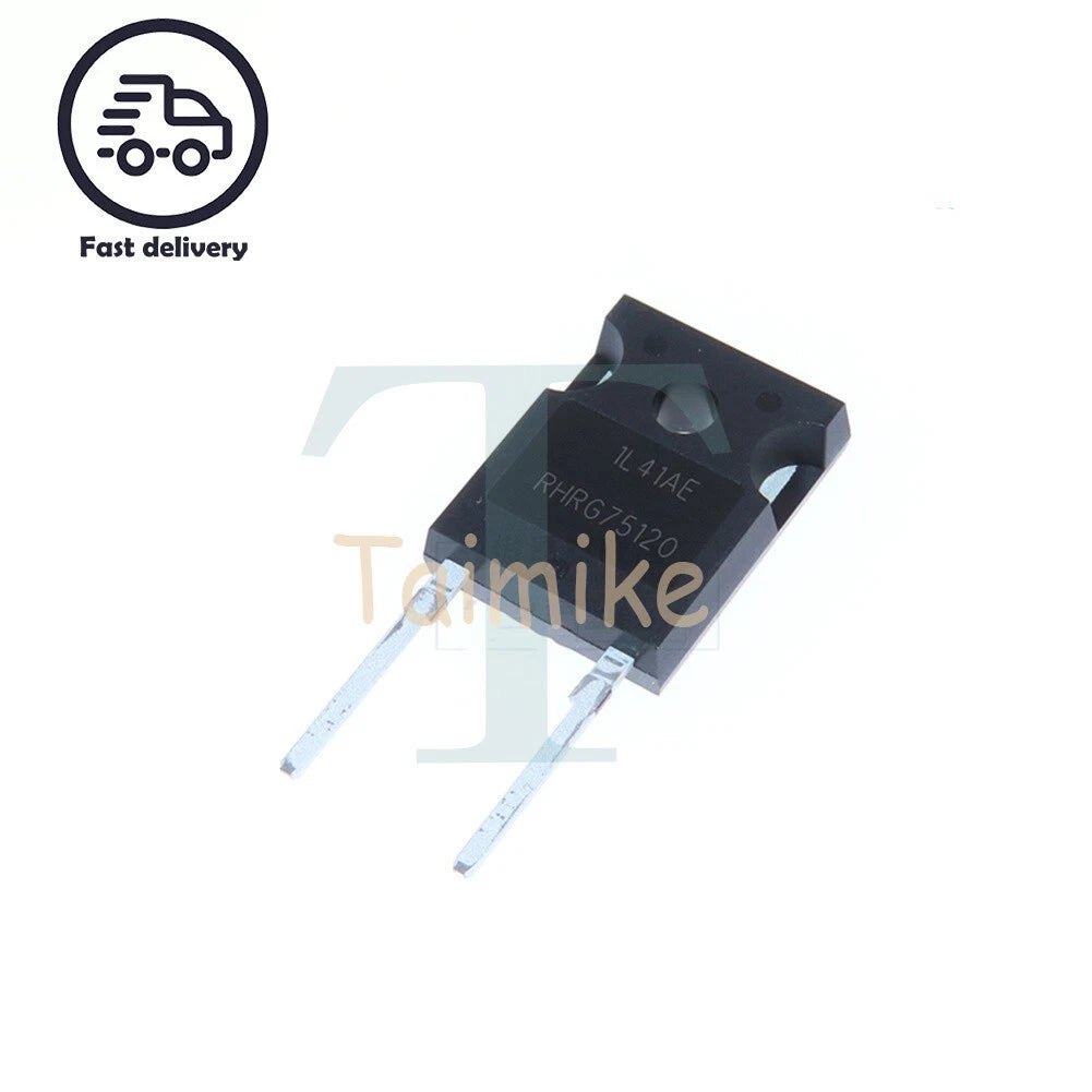 5PCS RHRG75120 75120 FAIRCHILD TO-247 75A 1200V Hyperfast Diode