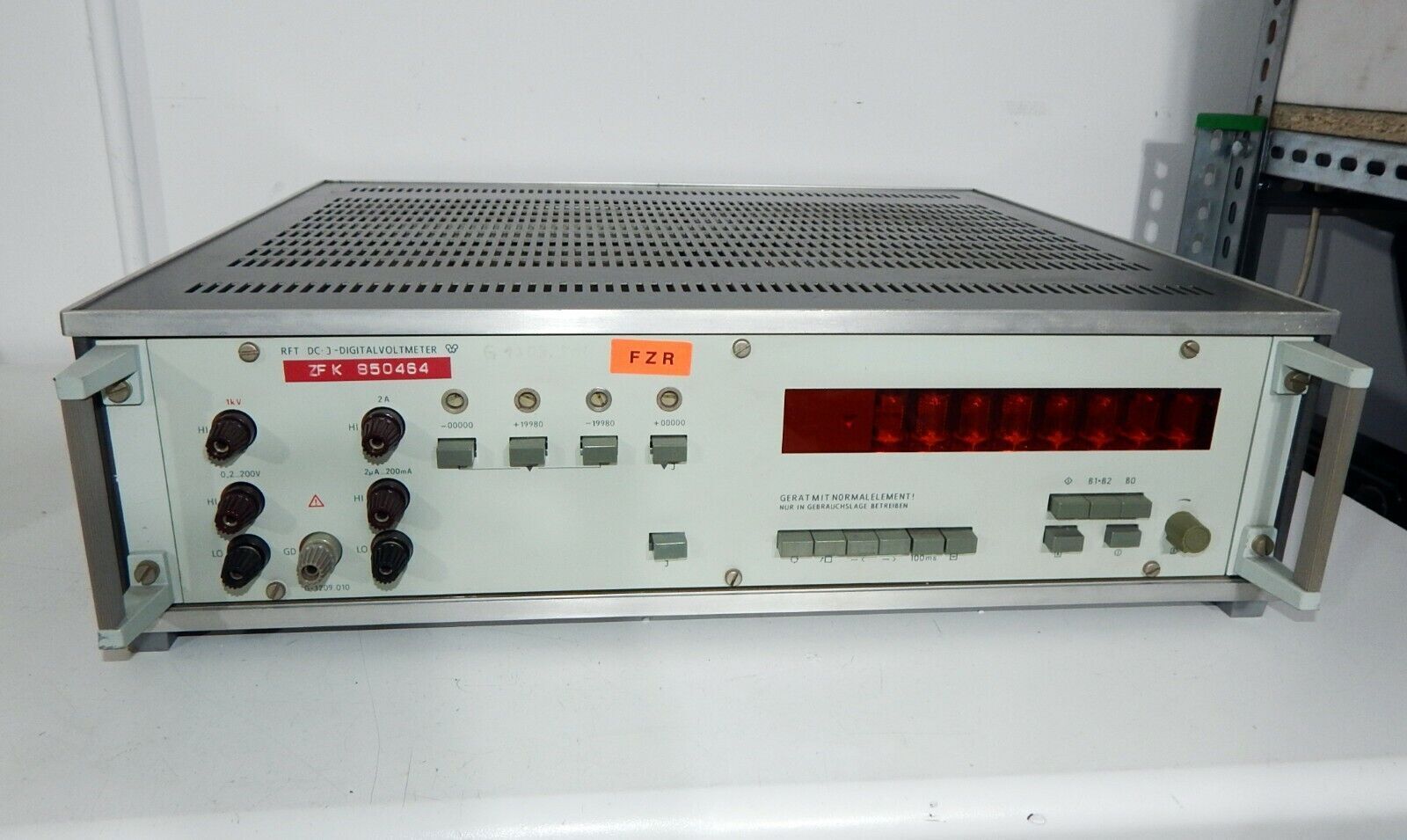 Used RFT DC J Digital Voltmeter G-1209.500 ESDM 31 – Nixie Tubes - RFT