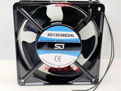 SANDA SD12038B2HL 220V-240VAC 0.14/0.12A 12038 Aluminum Frame Cooling Fan