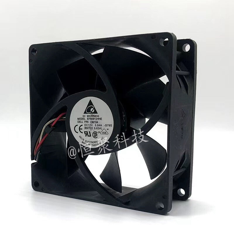 Delta EFB0912HHE-S79S DC12V 0.84A 9038 High Airflow Dual Ball Cooling Fan