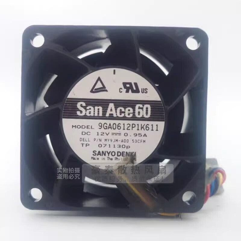 Sanyo 9GA0612P1K611 6038 DC12V 0.95A 6CM 4-Pin PWM Server Cooling Fan
