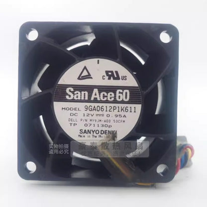 Sanyo 9GA0612P1K611 6038 DC12V 0.95A 6CM 4-Pin PWM Server Cooling Fan