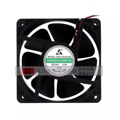 1PCS SDS12038HD2 DC24V 0.6A 120*120*38MM 2-wire Inverter Cooling Fan